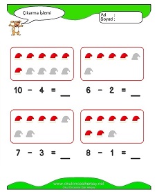 Çıkarma İşlemi Çalışma Sayfaları